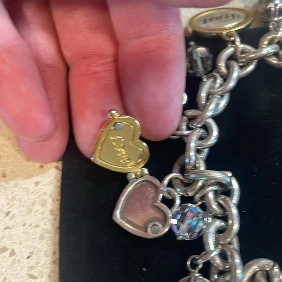 Brighton Retired 2006 Power of Pink Silver Charm Bracelet EUC - Picture 5 of 9